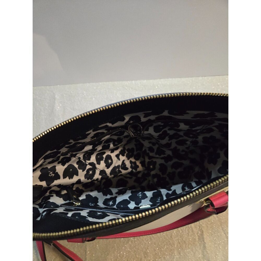 Anne Klein Cream, Pink and Black Double Strap Tote Purse NWOT - Picture 4 of 10
